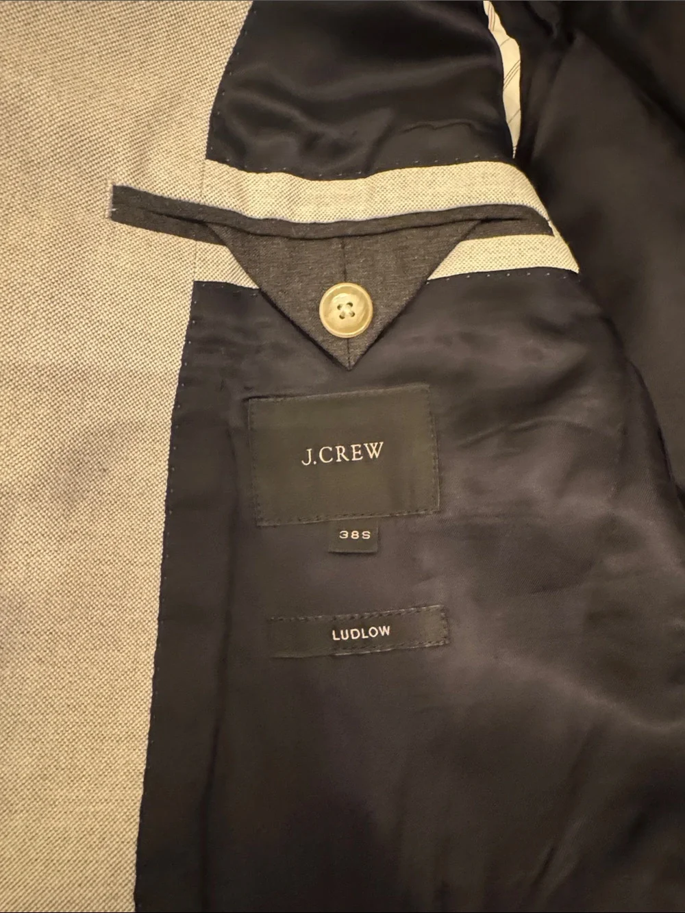J. Crew Men’s Tessuti Carpini Ludlow light gray  Two-Piece Suit
